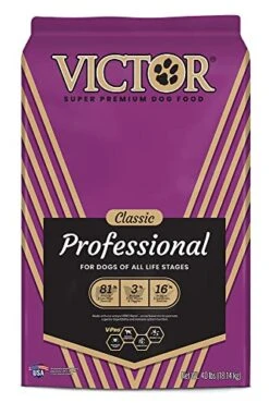 Victor Super Premium Dog Food – Professional Dry Dog Food – Super Premium Dog Food With 26% Protein, Gluten Free - For High Energy And Active Dogs & Puppies, 40lbs
