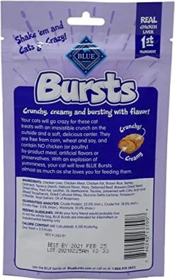 Aurora Pet Variety Pack (3) Blue Bursts Crunchy Cat Treats (1) Paw-Licken Chicken (1) Savory Seafood (1) Liver & Beef (2-oz Each) With AuroraPet Wipes -Pet Products Shop 51Pu9DkxJFL