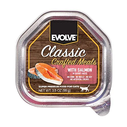 Evolve Classic Crafted Meals Salmon Recipe Cat Food (Pack Of 15) 3 Evolve Classic Crafted Meals Salmon Recipe Cat Food (Pack Of 15)