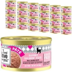 I AND LOVE AND YOU Naked Essentials Canned Wet Cat Food - Variety Pack: Beef Recipe, Salmon+Chicken Recipe, Turkey Recipe, 3-Ounce, Pack Of 12 Cans, Variety Pack Pate; Beef, Salmon, Turkey -Pet Products Shop 51QIvGYsNNL. AC