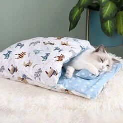 SONGBIRDTH Pet Bed,Cartoon Print Cat Sleeping Bag Removable Cattery Warm Kennel Nest Pet Supplies,Breathable Cotton Blend,Removable Easy To Clean 17 SONGBIRDTH Pet Bed,Cartoon Print Cat Sleeping Bag Removable Cattery Warm Kennel Nest Pet Supplies,Breathable Cotton Blend,Removable Easy To Clean -Pet Products Shop 51SSrLDM5iL