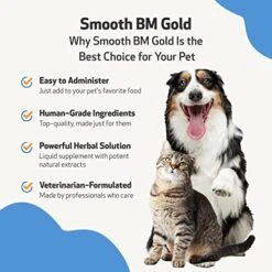 Pet Wellbeing - Smooth BM Gold Value Size For Dogs & Cats - Natural Constipation Support For Pets - 4oz (118ml) -Pet Products Shop 51SY0JxKnHL