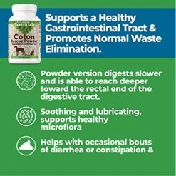 Animal Essentials Colon Rescue Powder Herbal Digestive Aid For Dogs & Cats, 1 Oz - Made In USA GI Support, Phytomucil Blend -Pet Products Shop 51SdDUEBboS