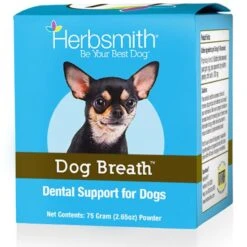 Herbsmith Dog Breath - Dog Dental Care Solution - Natural Dog Breath Freshener That Tackles Tartar - Dental Powder For Dogs - 500g Powder -Pet Products Shop 51SlXYeWk8L