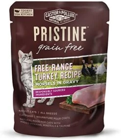 Castor & Pollux Pristine Grain Free Cage-Free Duck Recipe Morsels In Gravy Cat Food Pouches, 3 Oz (Pack Of 24) -Pet Products Shop 51Tu9tGPE2L. AC