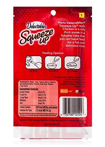 Delectables Squeeze Up With Chicken (PACK OF 12) EACH PACK HAS 4 TUBES 3 Delectables Squeeze Up With Chicken (PACK OF 12) EACH PACK HAS 4 TUBES