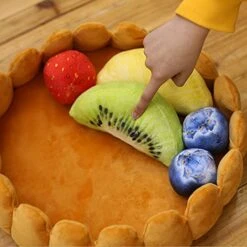 AnsonBoy Fruit Tart Cute Dog Cat Bed Cotton Cake Roll Shaped Pet Basket For Cats Funny Kitten Washable Sleep Cave Nest Warm Cozy Cushion -Pet Products Shop 51VA6LKondL
