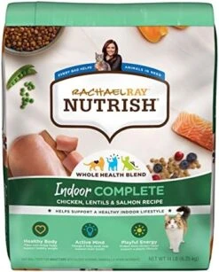 Rachael Ray Nutrish Indoor Complete Premium Natural Dry Cat Food, Chicken With Lentils & Salmon Recipe, 14 Pounds (Packaging May Vary) -Pet Products Shop 51W0q9MPtaL. AC