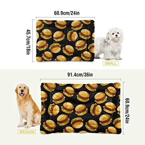 Food Hamburger Dog Bed Cat Bed Soft Comfortable Pet Bed Non-Slip Calming Kennel Pad For Small Medium Large Dogs Cats 2116470 4 Food Hamburger Dog Bed Cat Bed Soft Comfortable Pet Bed Non-Slip Calming Kennel Pad For Small Medium Large Dogs Cats 2116470 - Image 2