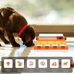 GOOLA Dog Puzzle Toys, Dog Slow Feeders, Interactive Dog Toys For IQ Training & Mental Enrichment, Fun Dog Treat Puzzle Toy For Large/Medium/Small Dogs (Orange) -Pet Products Shop 51WJkfR6yuL