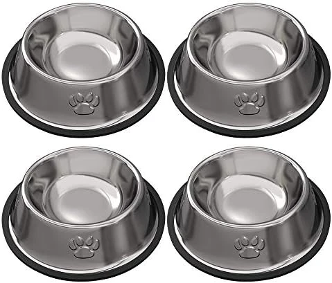 Cat Bowls For Food And Water, 2PCS Rapsrk Non-Slip Stainless Steel Small Cat Food Bowls 8 Oz Pet Bowl With Removable Rubber Base Cat Dog Bowl,Stackable Cat Puppy Dishes Cat Bowls With Cute Cat Painted 10 Cat Bowls For Food And Water, 2PCS Rapsrk Non-Slip Stainless Steel Small Cat Food Bowls 8 Oz Pet Bowl With Removable Rubber Base Cat Dog Bowl,Stackable Cat Puppy Dishes Cat Bowls With Cute Cat Painted - Image 8