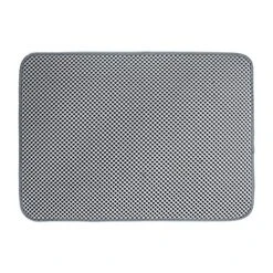ALIKKA Dog Food Mat Household Pet Pads Kennel Cage Pads Pet Sand Pads Cat Litter Pads (Color : Gray, Size : 45x30cm)