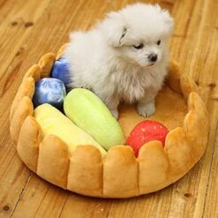 AnsonBoy Fruit Tart Cute Dog Cat Bed Cotton Cake Roll Shaped Pet Basket For Cats Funny Kitten Washable Sleep Cave Nest Warm Cozy Cushion -Pet Products Shop 51Zj5biZhVL. AC