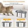 KPWACD Cat Water Fountain, 3.0L/102oz Stainless Steel Pet Water Fountains Dog Dispenser, 2-in-1 Ultra-Silent Cat Drinking And Food Fountains Suitable For Small, Medium And Large Pets 2 KPWACD Cat Water Fountain, 3.0L/102oz Stainless Steel Pet Water Fountains Dog Dispenser, 2-in-1 Ultra-Silent Cat Drinking And Food Fountains Suitable For Small, Medium And Large Pets -Pet Products Shop 51aCdNAw6ML