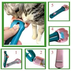 GENERIC 4 PCS Cat Claw Shaped Cat Strip Squeeze Spoon, Delectables Lickable Cat Treats Spoon, Multifunctional Pet Spoons Cat Feeder For Lickable Wet Cat Treats Pet Liquid Snack Feeding -Pet Products Shop 51aaM0hdGXL