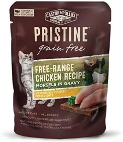 Castor & Pollux Pristine Grain Free Cage-Free Duck Recipe Morsels In Gravy Cat Food Pouches, 3 Oz (Pack Of 24) -Pet Products Shop 51bZ56lEjL. AC