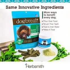 Herbsmith Dog Breath - Dog Dental Care Solution - Natural Dog Breath Freshener That Tackles Tartar - Dental Powder For Dogs - 500g Powder -Pet Products Shop 51cHQ6a6bjL