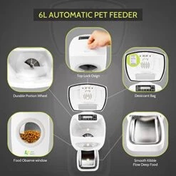 S.Y. 6L Automatic Cat Feeder Timed Smart Pet Feeder For Dogs And Cats Food Dispenser With Portion Control, Voice Recorder -Pet Products Shop 51cbGEtX23L