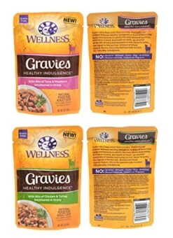 Wellness Healthy Indulgence Wet Cat Food Pouch Variety Pack, 10 Flavors, 3-Ounces Each (10 Pack) -Pet Products Shop 51ch2BtecoL