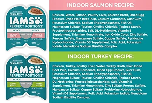 Iams Perfect Portions Grain Free Pate Wet Cat Food Bundle Includes : 02 Salmon Recipe Indoor,02 Turkey Recipe Indoor And 02 Chicken Healthy Adult. (2.6 OZ Each) Plus Booklet 5 Iams Perfect Portions Grain Free Pate Wet Cat Food Bundle Includes : 02 Salmon Recipe Indoor,02 Turkey Recipe Indoor And 02 Chicken Healthy Adult. (2.6 OZ Each) Plus Booklet - Image 3