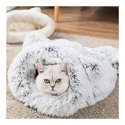 YangYan 1PC Funny Soft Pet Cat Bed House Mats Deep Sleep Pet Sleeping Bag Pet Pad Kennel Cat Litter Warm Pet Nest Cave (Color : Gray) -Pet Products Shop 51dh0d56eRL
