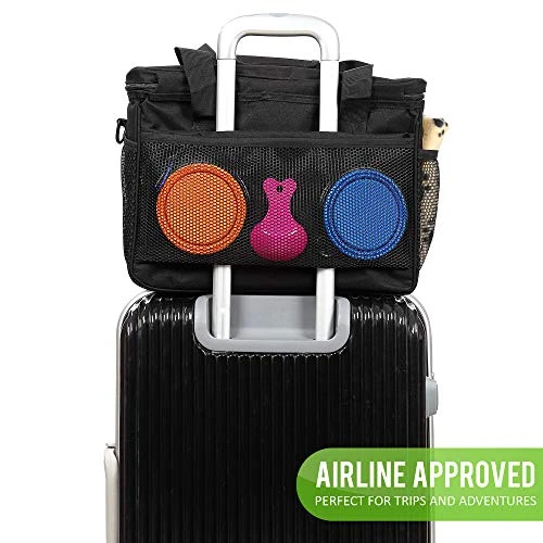 Kundu Cat & Dog Travel Bag - Includes 2 Food Carriers, 2 Bowls & Place Mat - Airline Approved - Black,6 Piece Set,KDU-011 8 Kundu Cat & Dog Travel Bag - Includes 2 Food Carriers, 2 Bowls & Place Mat - Airline Approved - Black,6 Piece Set,KDU-011 - Image 6