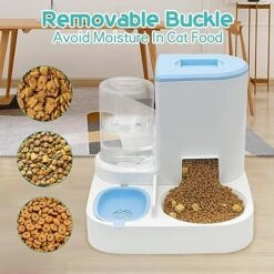 Fhiny Gravity Cat Feeder And Water Dispenser, 2 In 1 Automatic Pet Waterer Detachable Stainless Steel Food Bowls Set Pet Food Storage For Small Dog Puppy Cat Kitten Pet Easy Clean 13 Fhiny Gravity Cat Feeder And Water Dispenser, 2 In 1 Automatic Pet Waterer Detachable Stainless Steel Food Bowls Set Pet Food Storage For Small Dog Puppy Cat Kitten Pet Easy Clean -Pet Products Shop 51fdTCtSKXL