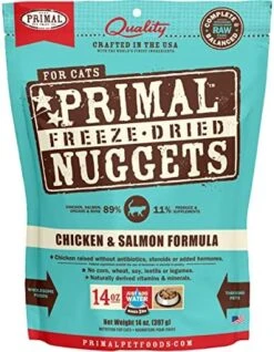 Primal Freeze Dried Cat Food Nuggets Beef & Salmon, Complete & Balanced Scoop & Serve Healthy Grain Free Raw Cat Food, Crafted In The USA (5.5 Oz) -Pet Products Shop 51g6N6tBLxL. AC