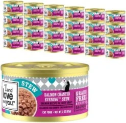 I AND LOVE AND YOU Naked Essentials Canned Wet Cat Food - Variety Pack: Beef Recipe, Salmon+Chicken Recipe, Turkey Recipe, 3-Ounce, Pack Of 12 Cans, Variety Pack Pate; Beef, Salmon, Turkey -Pet Products Shop 51gM bkUSjL. AC