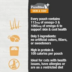 PureBites Plus Squeezables Cat Treat • Topper 71g | Skin & Coat | 5 Ingredients | Case Of 15 -Pet Products Shop 51gM7zBI1TL