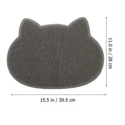 LUOZZY 2Pcs Cat Litter Mats Kitten Litter Trapping Mats Pet Litter Pads For Home - Black + Grey