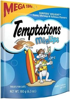 TEMPTATIONS MixUps Crunchy And Soft Cat Treats, Surfer's Delight Flavor, 30 Oz. Tub -Pet Products Shop 51gvgdLA8PL. AC