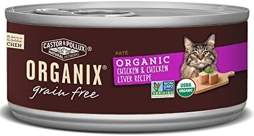 Castor & Pollux Organix Grain Free Organic Chicken & Chicken Liver Recipe All Life Stages Canned Cat Food (24) 3oz Cans 11 Castor & Pollux Organix Grain Free Organic Chicken & Chicken Liver Recipe All Life Stages Canned Cat Food (24) 3oz Cans - Image 9