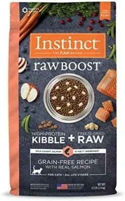 Instinct Raw Boost Grain Free Recipe With Real Salmon Natural Dry Cat Food By Nature's Variety, 4.5 Lb. Bag -Pet Products Shop 51hcLBMGgvL. AC
