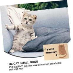 POPETPOP Cat Litter Mat 1pc Pet Cat Litter Mat Large Heating Pad Litter Pad Dog Food Feeding Mat PVC Chocolate Feeder Four Seasons Cat Sleeping Pad -Pet Products Shop 51hgGpvjTEL