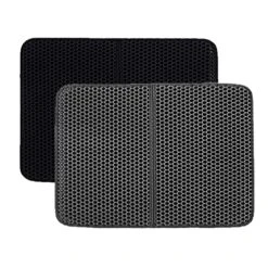 AYENCI Cat Litter Scooper, Pet Cat Litter Mat Waterproof EVA Double Layer Cat Litter Trapping Pet Litter Box Mat Clean Pad Products For Cats Accessories (Color : Gray, Size : 55x75 Cm Foldable) -Pet Products Shop 51hitMuVpML