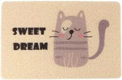 Mipcase Large Cat Litter Mat 3pcs Kittens Cats/Litter Food Cm Inch Pad Puppy Urine Dogs Mat Backing, Sleeping Pet, Kitten With Non- Fedding Mat, Mat- Proof Beige Scatter For Washable, -Pet Products Shop 51huDdPCckL. AC