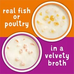 Purina Friskies Grain Free Wet Cat Food Complement Variety Pack, Lil' Soups With Salmon, Tuna Or Shrimp - (30) 1.2 Oz. Cups