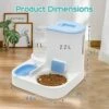 Fhiny Gravity Cat Feeder And Water Dispenser, 2 In 1 Automatic Pet Waterer Detachable Stainless Steel Food Bowls Set Pet Food Storage For Small Dog Puppy Cat Kitten Pet Easy Clean 1 Fhiny Gravity Cat Feeder And Water Dispenser, 2 In 1 Automatic Pet Waterer Detachable Stainless Steel Food Bowls Set Pet Food Storage For Small Dog Puppy Cat Kitten Pet Easy Clean -Pet Products Shop 51iGvRlQT2L