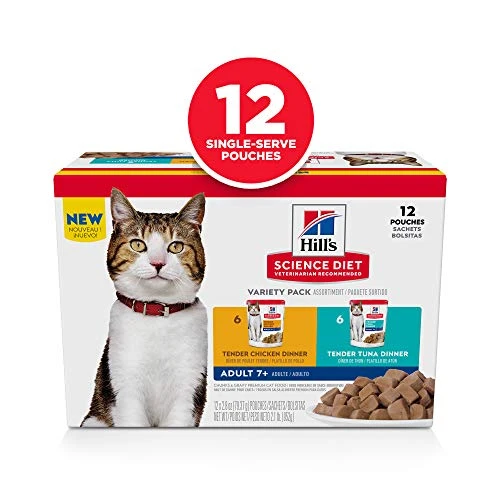 Hill's Science Diet Senior 7+ Wet Cat Food Pouches, Variety Pack, Chicken And Tuna, 2.8 Oz., 12-Pack 5 Hill's Science Diet Senior 7+ Wet Cat Food Pouches, Variety Pack, Chicken And Tuna, 2.8 Oz., 12-Pack - Image 3