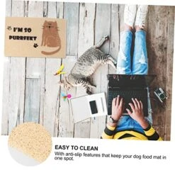 POPETPOP Cat Litter Mat 1pc Pet Cat Litter Mat Large Heating Pad Litter Pad Dog Food Feeding Mat PVC Chocolate Feeder Four Seasons Cat Sleeping Pad -Pet Products Shop 51ikqn8d30L