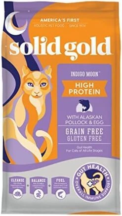 Solid Gold High Protein Dry Cat Food - Indigo Moon Cat Dry Food With Digestive Probiotics For Cats - Grain & Gluten Free With High Fiber & Omega 3 For Cats - Low Carb Superfood Meal - Chicken - 3lb -Pet Products Shop 51j1DwsJ2mL. AC