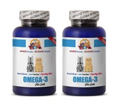 Cat Immune System Boost - Premium Omega 3 - For Cats Formula - Overall Health And Well Being - Joint Supplements For Cats - 360 Softgels (2 Bottle)