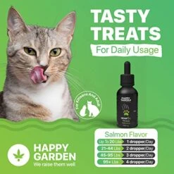 HAPPY GARDEN Natural Cat Calming Drops With USA Made Hemp Oil For Anxiety And Pain Relief, Travel Sedatives - Support Your Cat's Health -Pet Products Shop 51jYfZd2JZL