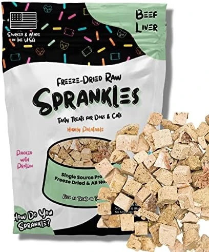 SPRANKLES Freeze Dried Chicken Liver Treats For Cats & Dogs - Single Ingredient All Natural Grain-Free, High Protein, Made In USA - Perfect For Training, Topper Or Snack (Chicken Liver, 6 Ounce) 9 SPRANKLES Freeze Dried Chicken Liver Treats For Cats & Dogs - Single Ingredient All Natural Grain-Free, High Protein, Made In USA - Perfect For Training, Topper Or Snack (Chicken Liver, 6 Ounce) - Image 7