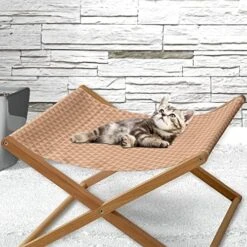 Lunarable Food Pet Hammock, Bunch Of Sliced Limes Background Yummy Fruit Fresh Tropical Vitamin Picture Print, Bed For Kittens Canopy With Durable Wooden Frame, 22" X 19 1/2" X 13", Fern Green -Pet Products Shop 51l0U5fM1wL. AC