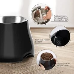 Yoken Elevated Dog Bowls, [Prevention Of Vertebrae Disease] [Super Non-Slip] Dog Bowl With Stainless Steel Bowl, High Capacity Dog Food Bowls, Colorful Raised Dog Bowls For Medium/Small Size Dogs -Pet Products Shop 51lBhfHygcL