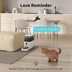 Vinticc Automatic Timed, Pet Dry Food Dispenser For Cat And Dog, WiFi Cat Feeder With APP Control, 20 Portions, 1-6 Meals Per Day, Up To 10s Meal Call -Pet Products Shop 51lnfCYvz7L
