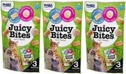 INABA Juicy Bites Grain-Free, Soft, Moist, Chewy Cat Treats With Vitamin E And Green Tea Extract, 0.4 Ounces Per Pouch, 15 Pouches (3 Per Pouch), 5 Flavor Variety Pack -Pet Products Shop 51mJ0j209SL. AC