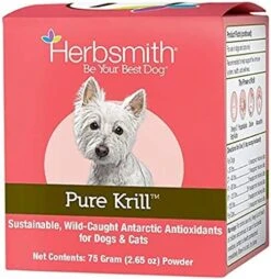 Herbsmith Pure Krill - Wild-Caught Antarctic Krill - Just 1 Ingredient - Astaxanthin For Dogs - Ready-to-Use Omega 3s – Alternative To Krill Oil For Dogs - 150g -Pet Products Shop 51ngDihHtUL. AC